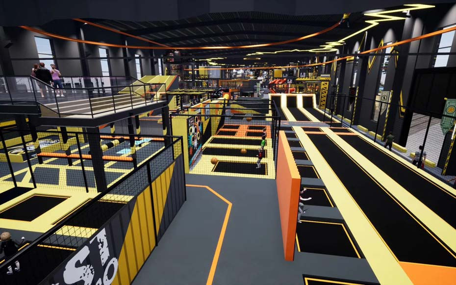 蹦床公園實(shí)物照片