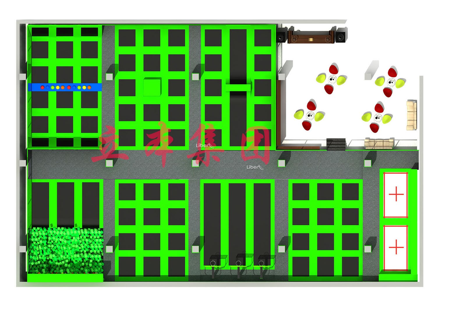 廠家直銷室內(nèi)大型蹦床樂園兒童蹦蹦床樂園組合蹦跳床游樂設(shè)備